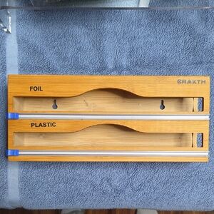 Bamboo Foil and Plastic Wrap Dispenser